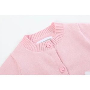 Alternative view of Pink Knit Bunny Cardigan